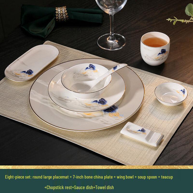 Five-Star Hotel Style Bone China Dinnerware Set