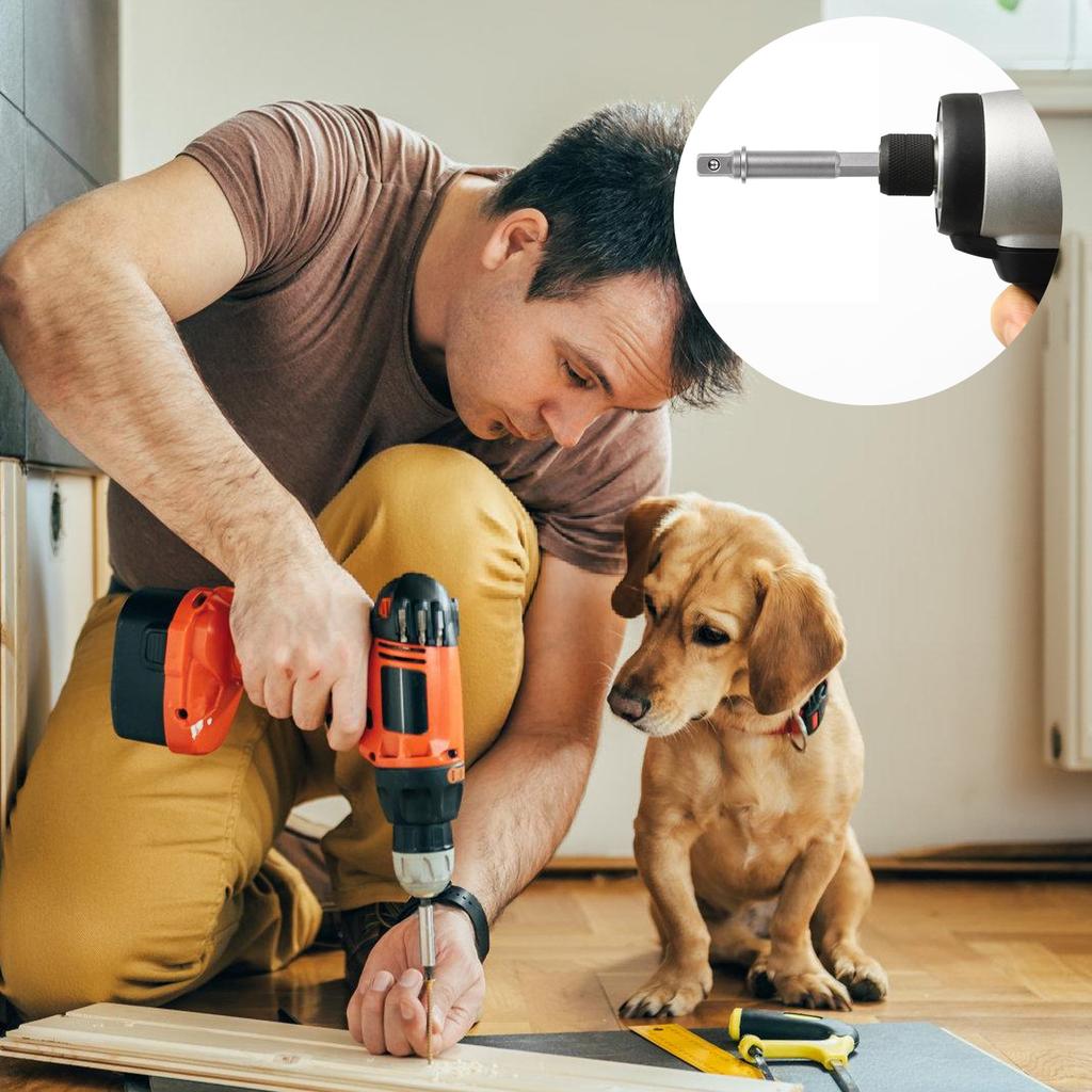 5 Stück Steckschlüsseladapter auf 1/4 Zoll Vierkant Sechskantadapter auf 1/4 Zoll Steckschlüssel Nuss Set Verbindungsverlängerung