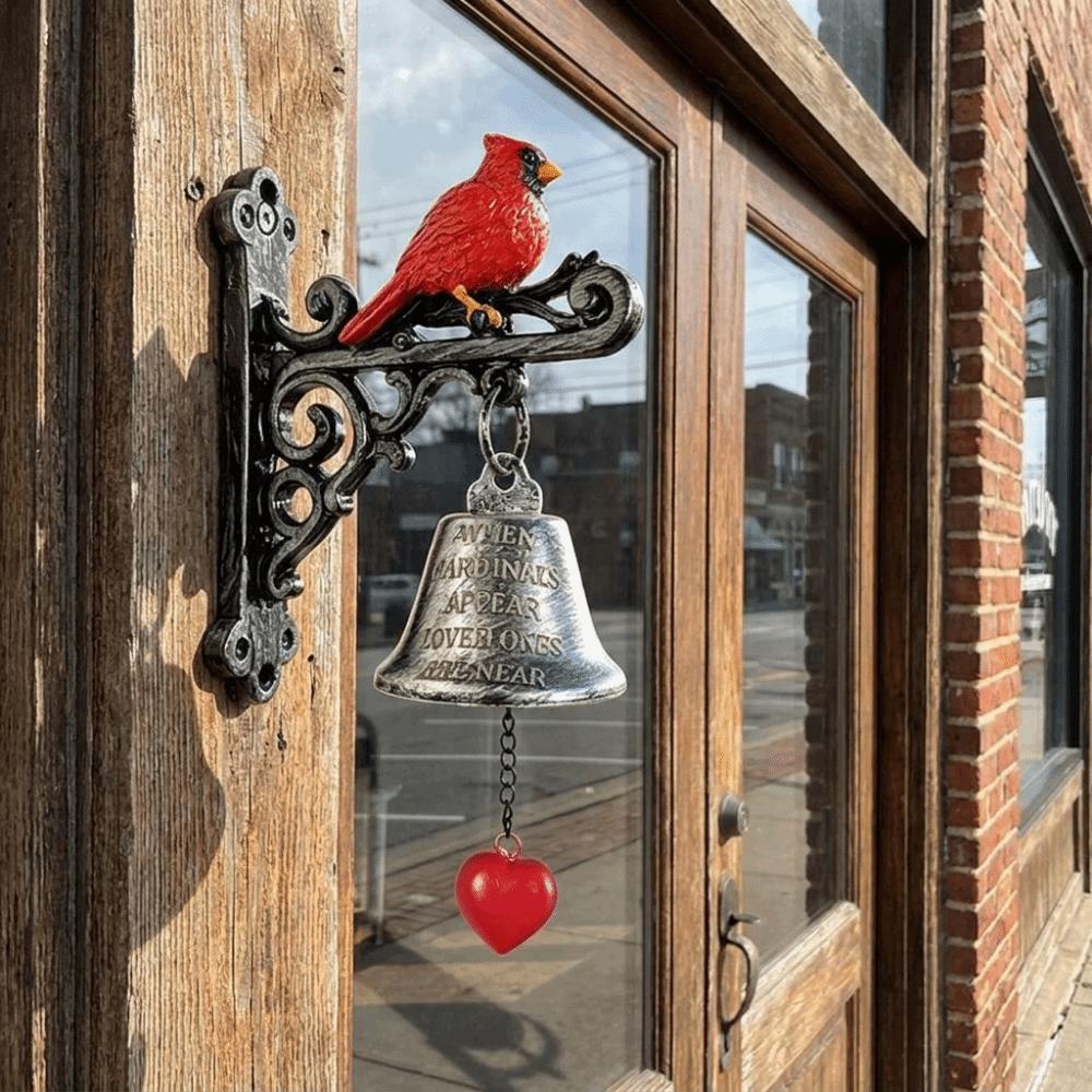 Metal Red Bird Doorbell Sturdy Retro Doorbell Rural Style Wall Mounted Doorbell  Entrance Door
