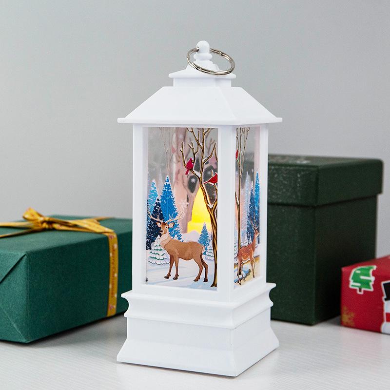 1Pc Christmas Decorations Small Lanterns Candle Lamps Electronic Snowman Night Lights Christmas Gifts Desktop Ornaments