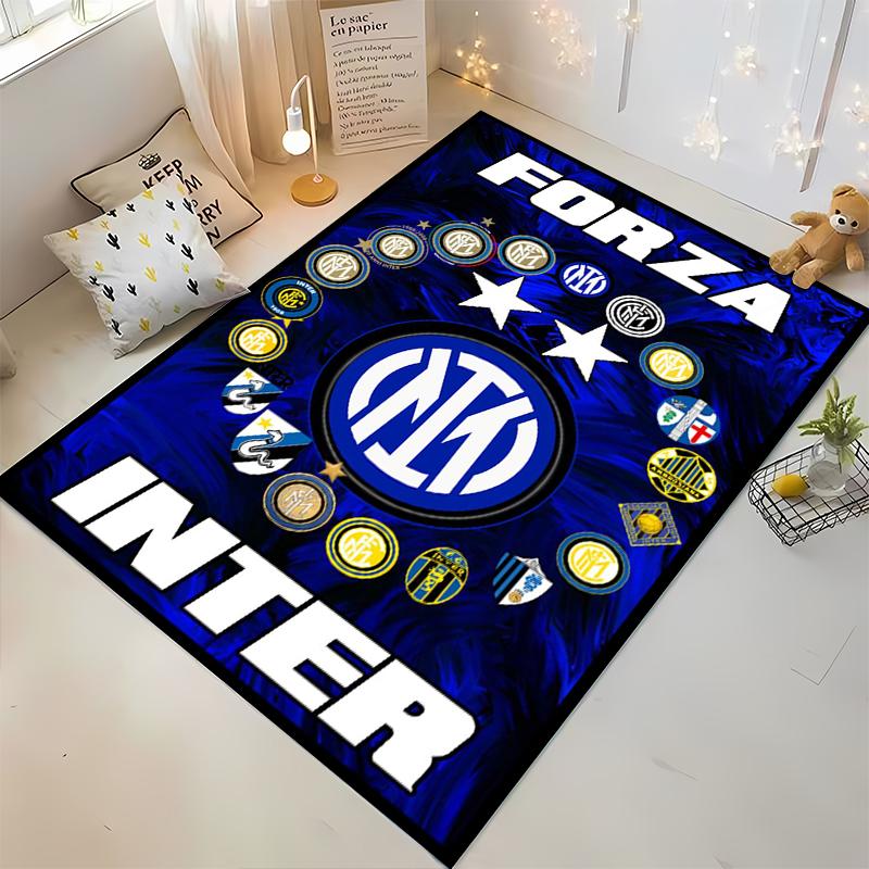 Inter Milan Logo Design Non-slip Rug Non-slip rug suitable for living room and bedroom sofas sofas