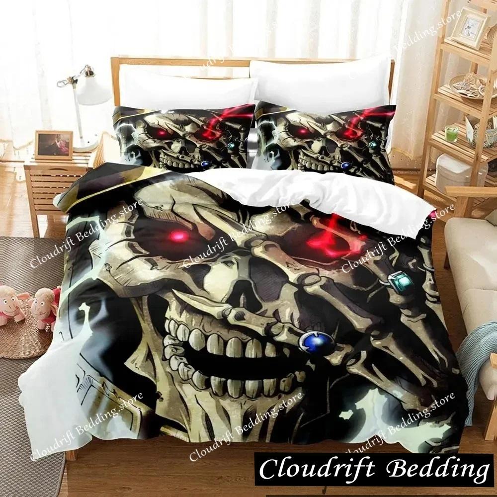 3D Print Anime OVERLORD Bedding Set Duvet Cover Bed Set Quilt Cover Pillowcase Comforter King Queen Size Boys Adult Bedding Set