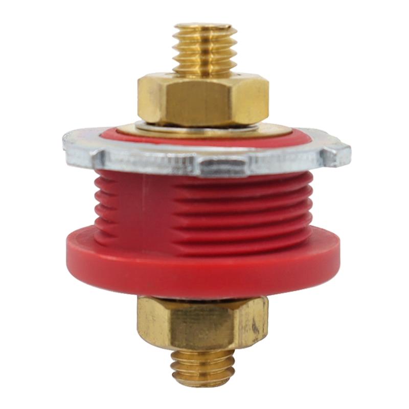Truck Car Camping RV Truck Boat Feed Thru Panel Battery Terminal Connector 3/8 Inch Stud Bulkhead Brass Replacement Part