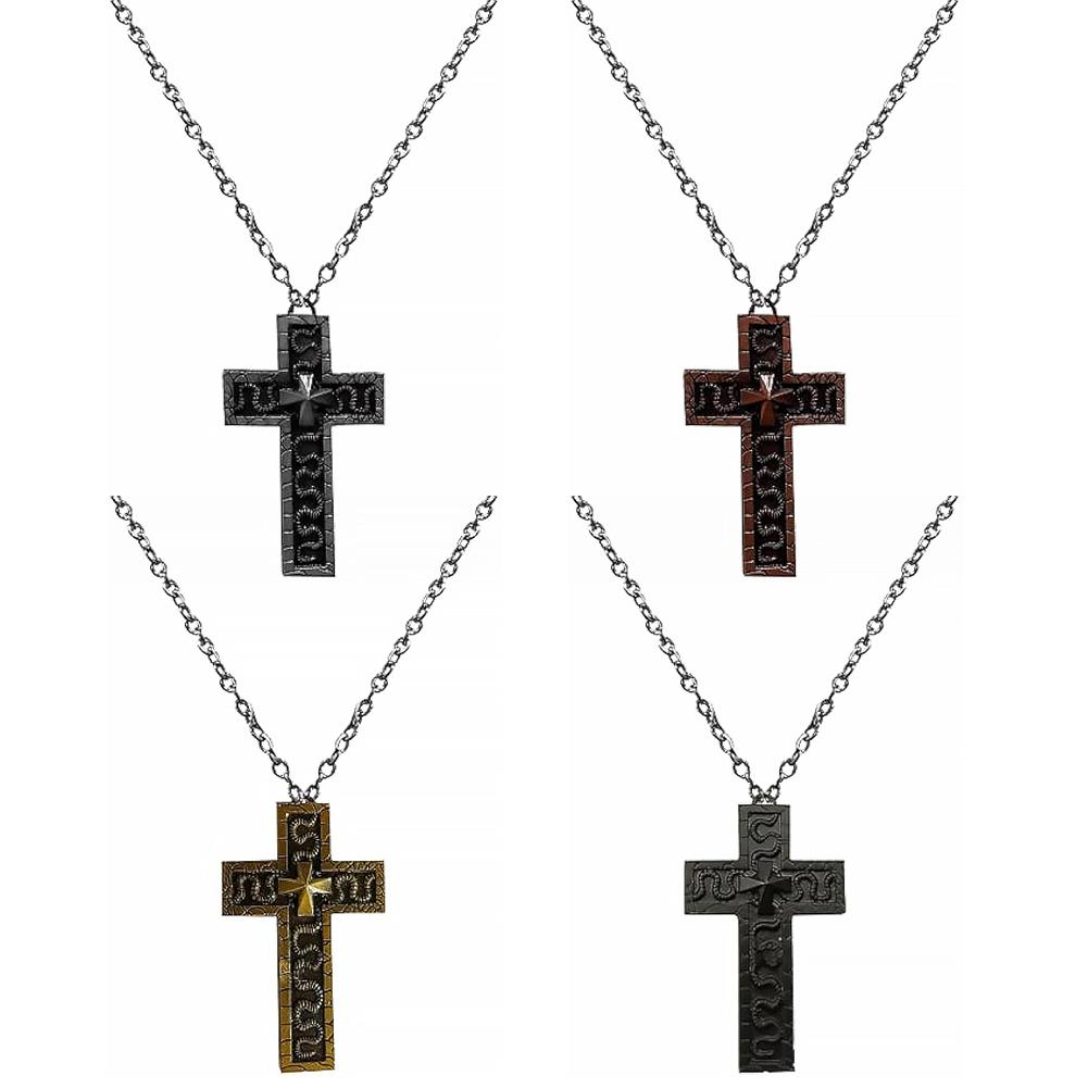 Squids Necklace Game Cross-shaped Necklace with Secret Compartment Antique Cro