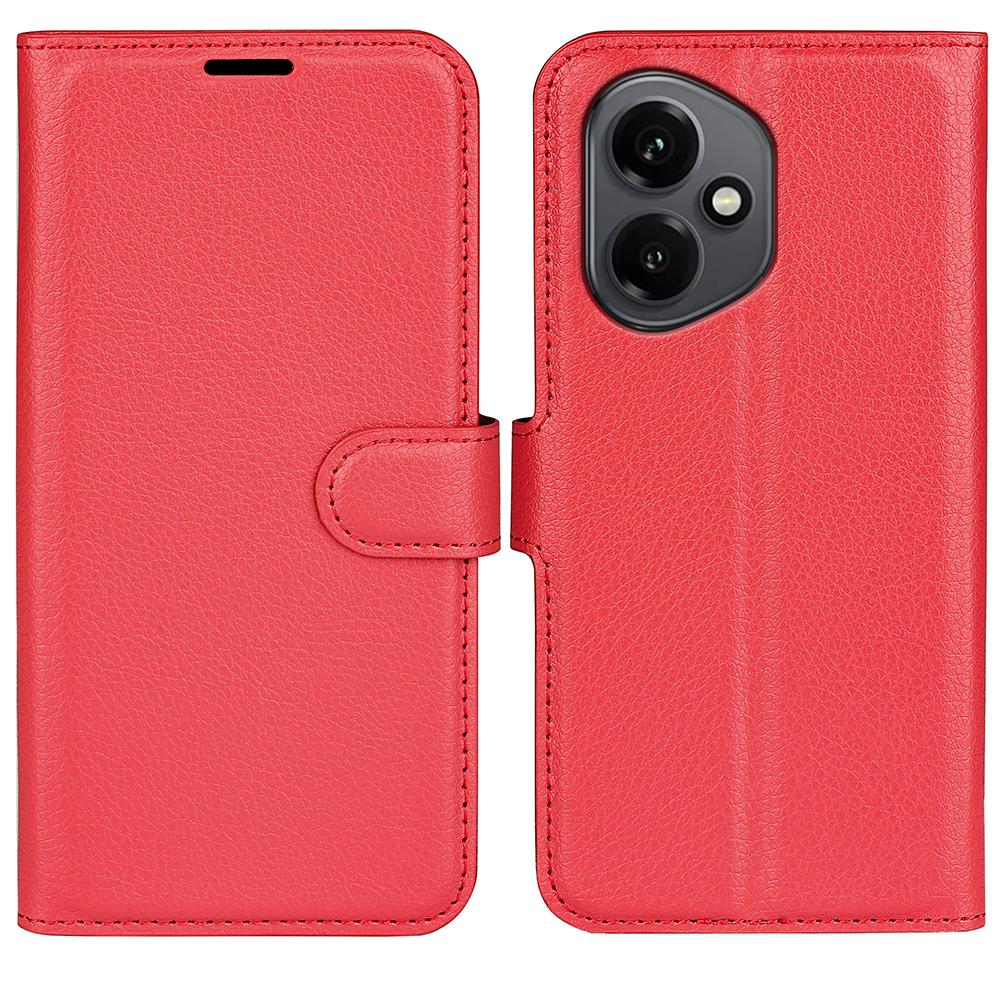 Für Honor 400 5G (Global) Hülle Leder Geldbörse Handyhülle mit Litschi-Textur Stoßfest