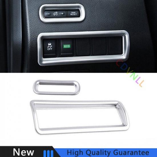 For Nissan Murano 2015-21 Silver Matte Function Control Button Frame Cover Trim