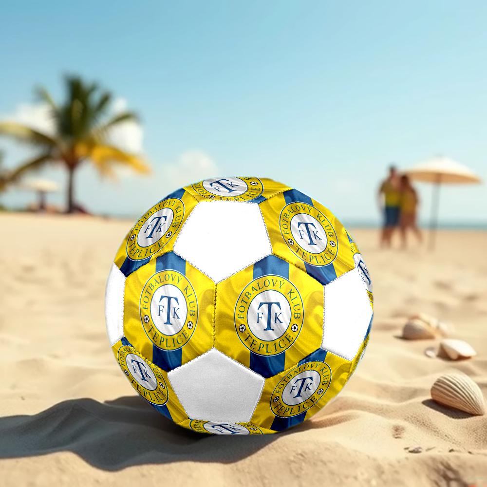 Football Club Teplice Soccer Ball, colorful, suitable for all ages, machine-stitched, PVC material, competition grade, durable and high bounce