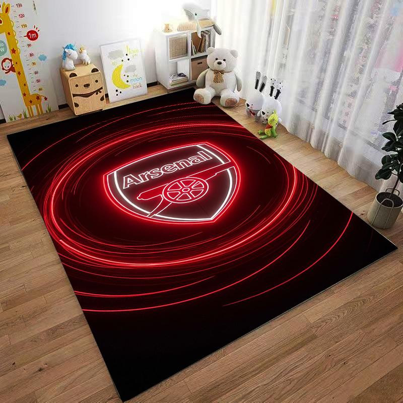 Arsenal Logo Black carpet Designed floor mat, suitable as a non-slip mat for the living room or bedroom sofa