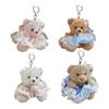 Delicate Plush Bear Bag Charm Eye Catching Keychain Key Holder and Fashionable Backpack Decoration In Various Colors