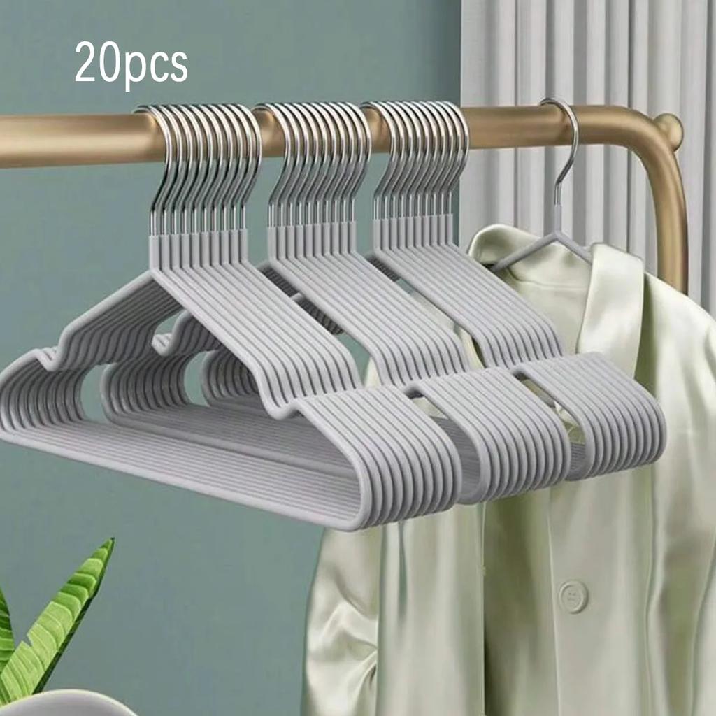 10pcs-Metal Traceless No-slip Clothes Hangers Durable Strong Clothes Racks Household Space Saver for Organization of Bedroom