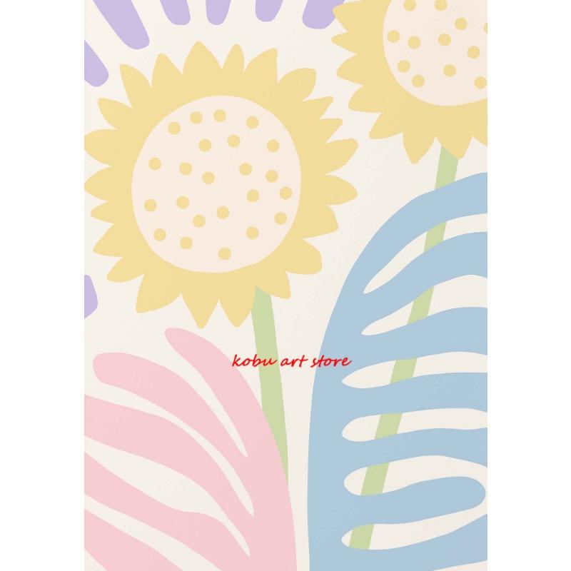 

Абстрактная пастельная цветочная иллюстрация в датском стиле, постер и принт с цветами в стиле бохо, холст, живопись, настенное искусство, картина для декора гостиной 21cm×30cm NoFrame