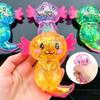 Lustiger Quetsch-Salamander Squishy Spielzeug Langsam-Rückprall Glitzer Axolotl Squishy Spielzeug Squishy