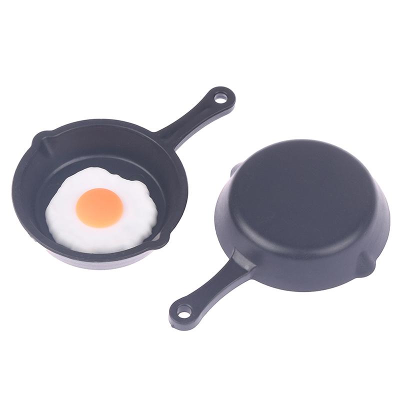 Dollhouse Miniature Frying Egg Pans For 12Th Dolls House Kitchen Accessories
