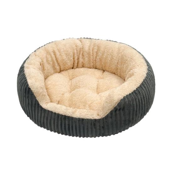 

Flannel Cat Bed Thickened Filling Nest Washable Anti-Slip Soft Velvet Cat Moisture-Proof Bottom Warm Pet Nest S серый
