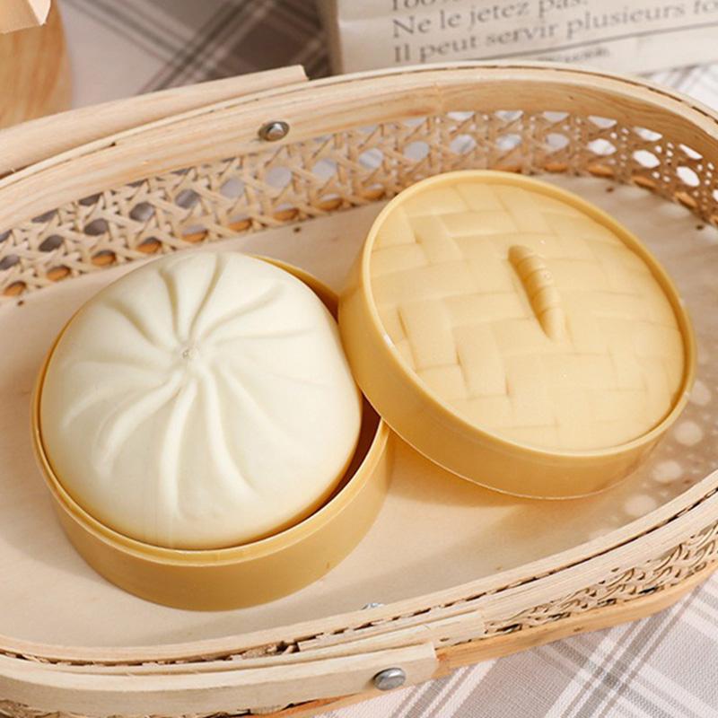 Сквиши-пельмень Игрушки-антистресс Улыбающееся лицо Пельмень Мячик-антистресс Мягкая игрушка-фиджет Табас Бун Сквиши с медленным отскоком