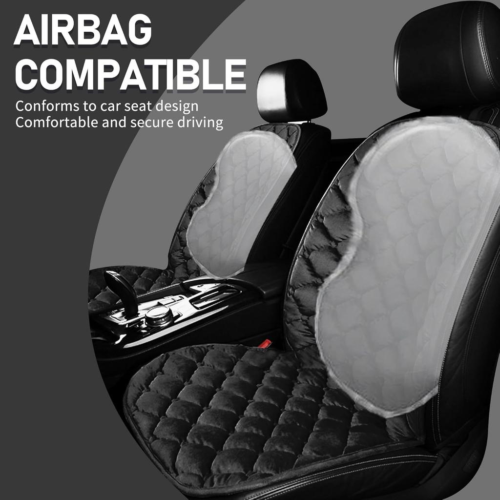 Driver Or Passenger Car Seat Cushion Comfortable Seat Cover For Cars Trucks SUV Van Full Back And Seat Cushion-Black