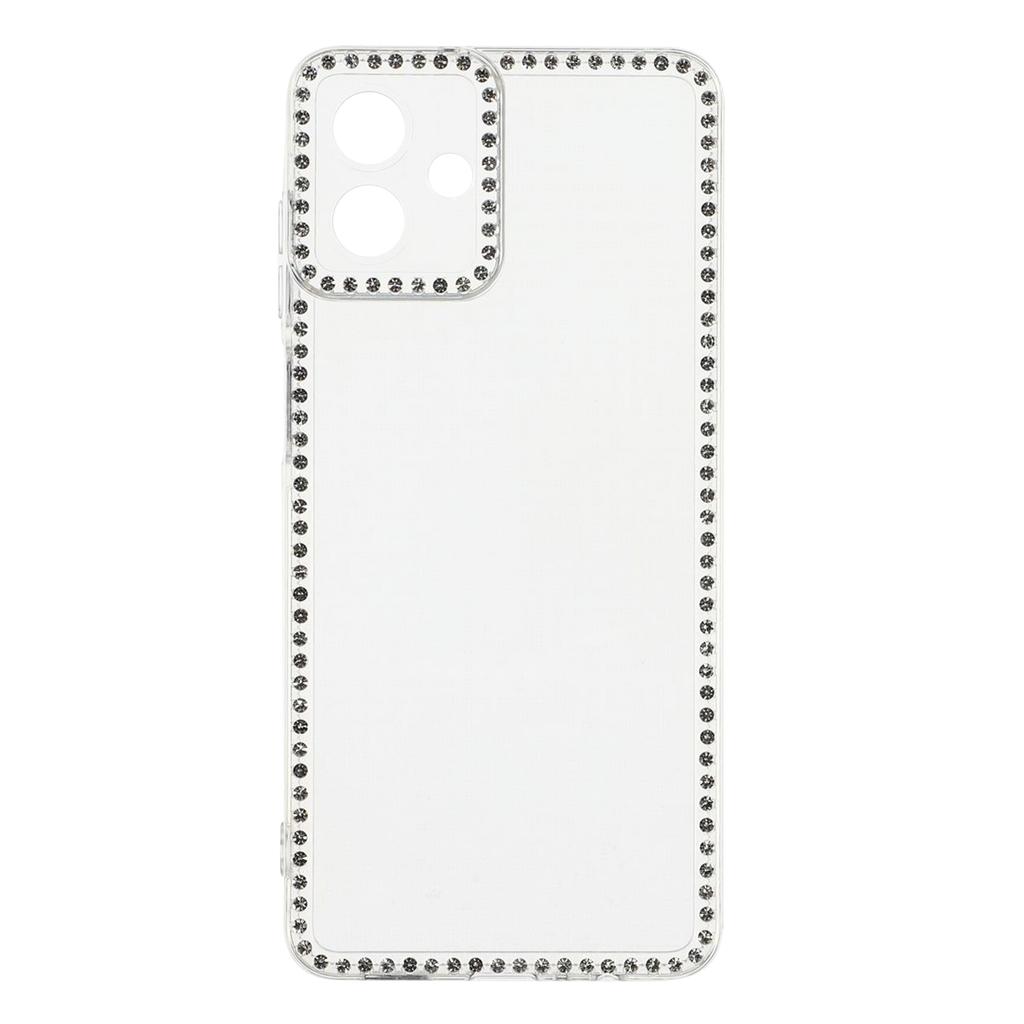 For Samsung Galaxy A07 4G TPU Case Rhinestone Decor Clear Phone Back Cover,Precise Cutout