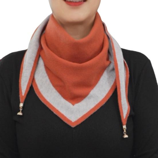 Skjerf for kvinner Fargematching Strikket Tykt Varmt Halsbeskyttelse Magnetisk Kobling Myk Vinter Halsvarmer Halsinnpakning