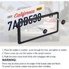 License Plate Frames Black - 2 Pack Rustproof Stainless Steel License Plate Holders, Well-Equipped Durable Front License Plate Mounting Kit With 2