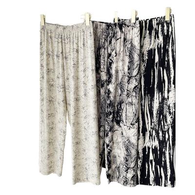 Damenhosen Sommer Tuschemalerei Batik Weitbeinige Hosen für Damen Hohe Taille Schlank Lässige Hosen für Damen Yamamoto-Hosen Coole Hosen