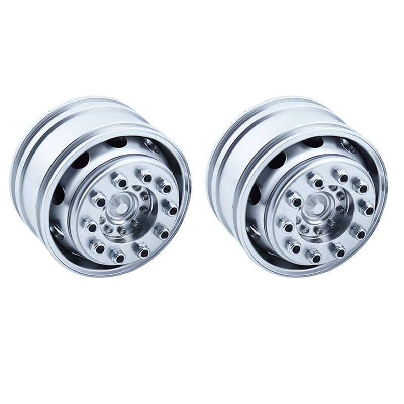2pcs RC Truck Metal 20mm/25mm Width Wheel Drive/Bearing Hub Rim for 1/14 Tamiya SCANIA 770S 56368 VOLVO ACTROS MAN Model Car