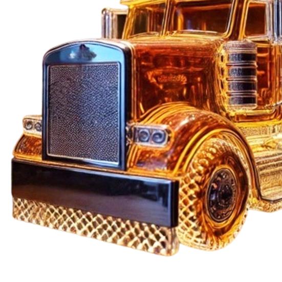 Truck-Shaped Glass Whiskey Decanter, Vintage Carafes for Spirits, Liquor Storage Bottle with Airtight Seal, Home Bar Decor