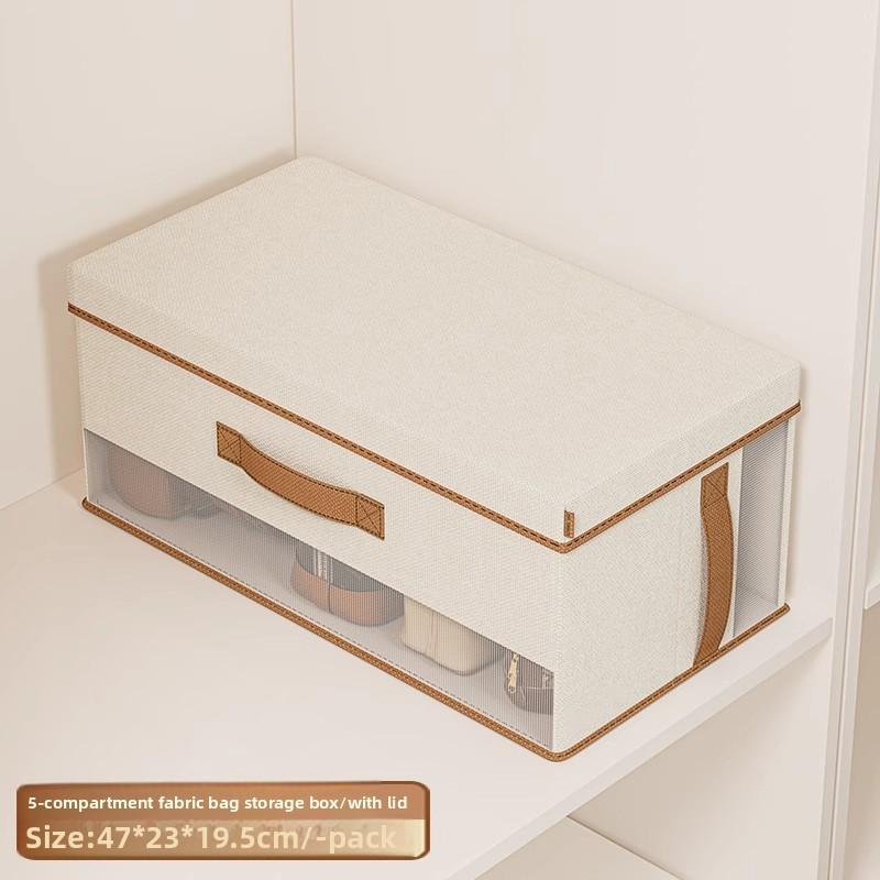 Clothes Storage Box With Dividers Foldable For Bedroom And Closet