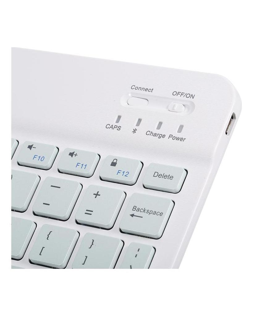 10-Zoll-Wireless-BT-Tastatur Threesystem Universelles, farbenfrohes, wiederaufladbares BT-Tastatur-Mobiltelefon
