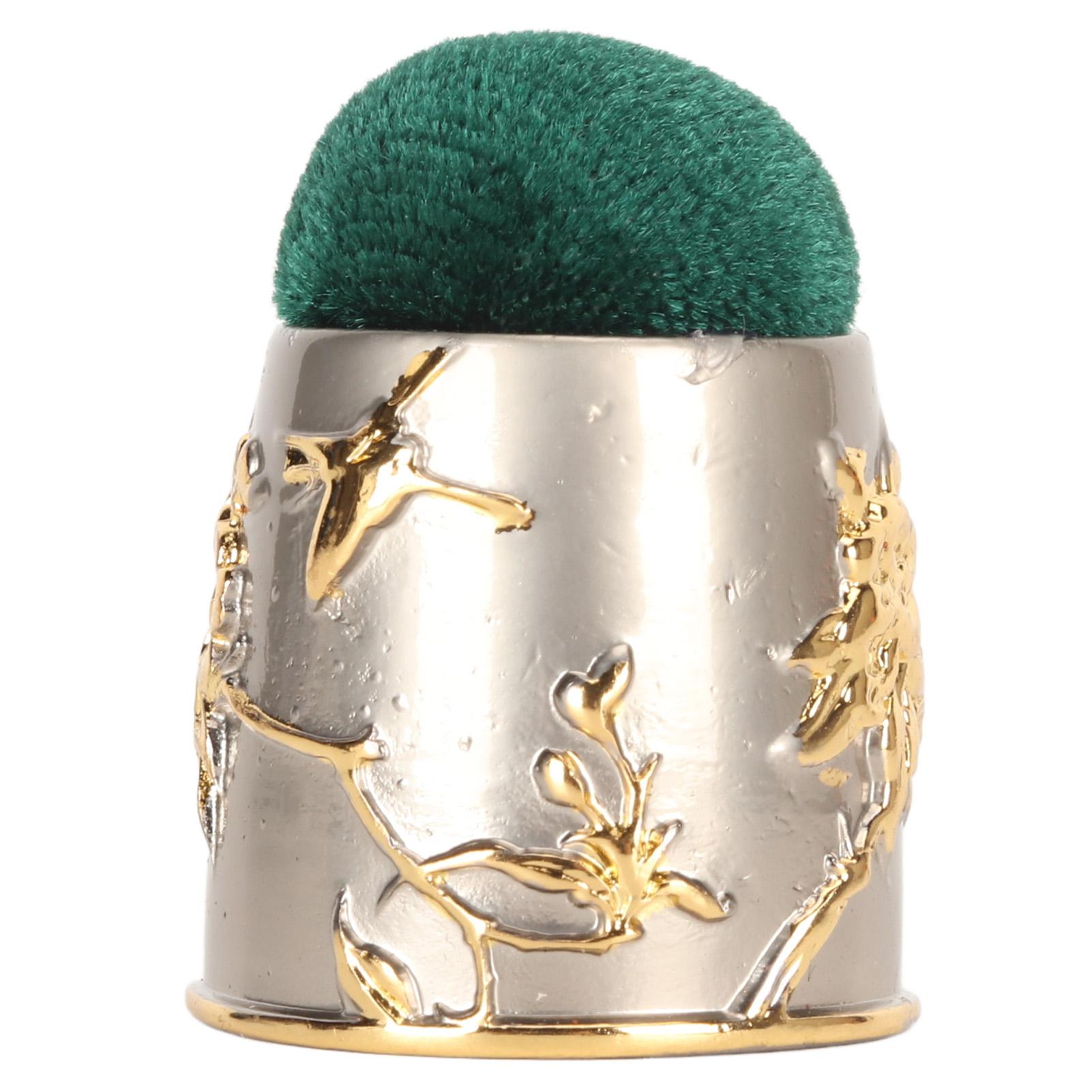 

Подушечка для игольниц круглая основа из цинкового сплава ретро стиль ткань плюш подушечка для иголок для квилтинга