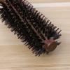 Professional Boar Bristle Nylon Round Hair Brush for Blow Drying Straightening Curling Styling Spiral Design Wooden Handle