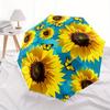 1pc Sunflower Butterfly Automatic Open/close Folding Compact Umbrella, 8-Rib Sturdy Canopy, Lightweight Portable, Everyday Use, Gift,151