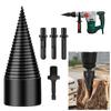 5Pcs Firewood Splitter Drill Bits Heavy Duty High Speed Steel Sharp Tip Efficient Logging Electric Power Drill Wood Log Spiral Splitting Tools