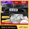 Neuer C200 E200 Für Mercedes Benz 1 Stück 44mm 3D Metall Blau Chrom Stern Motorhaube Logo Emblem Plakette für Mercedes Benz W202 W203 W
