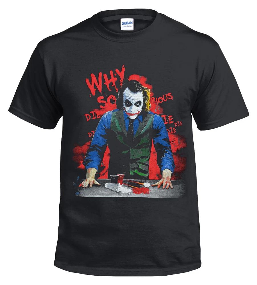 Why so serious art mens tshirt batman heath ledger funny joker dark knight gm 2XL