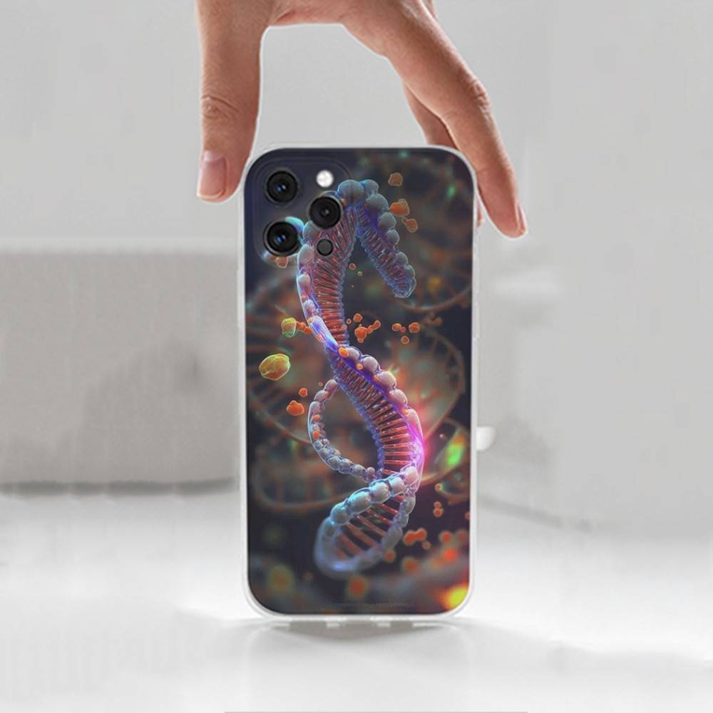 Wissenschaft Biologie DNA Für iPhone Max,14,SE,12,15,Pro,17,Plus,11,XS,Mini,16,X,13,XR,Transparente Weiche Hülle