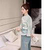Women's Chinese Style Embroidered Jacquard Jacket, Round Neck, Spring/Autumn 2025 (YL715)