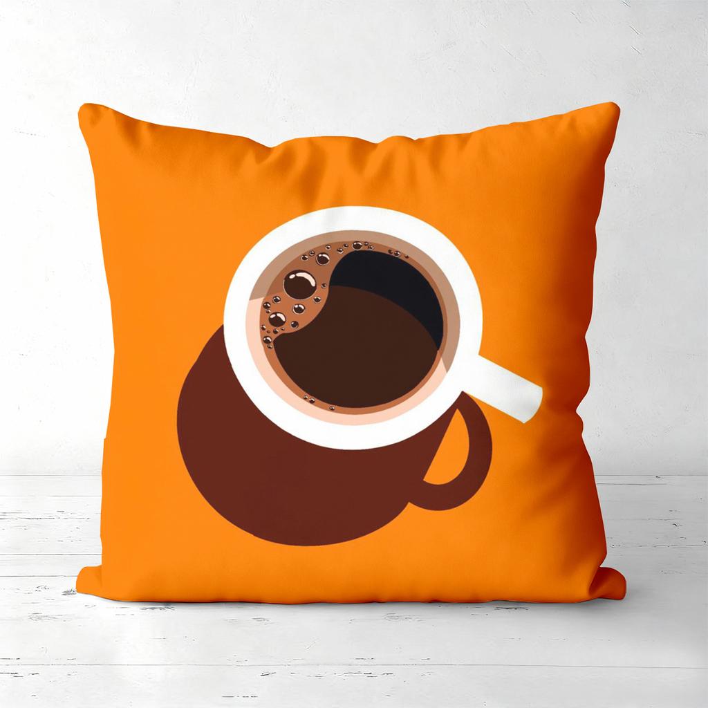 Pieces Retro Drinks Coffee Throw Pillow Covers Polyester sofa decorative cushion cov Headboard Pillow (Without Pillow Core