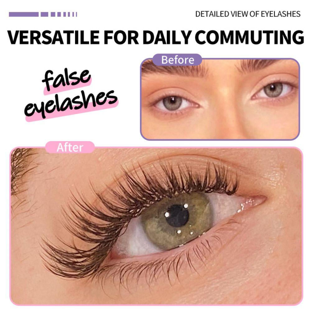 Brown Cluster Lashes 60P 80P Manga Lash Clusters Women's Beauty DIY Segmented False Eyelashes