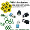 530/225PCS Rubber O Ring Oil Resistance O-Ring Washer Gasket Seals Watertightness Assortment Different Size Plastic Box Kit Set