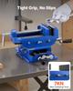 VEVOR Cross Slide Drill Press Vise, 4 Inch Jaw Width, 2 Way X-Y Axis Bench Vise, 3.5 Inch Max Jaw Opening, Heavy Duty Cast Iron, Workbench Vice Clamp