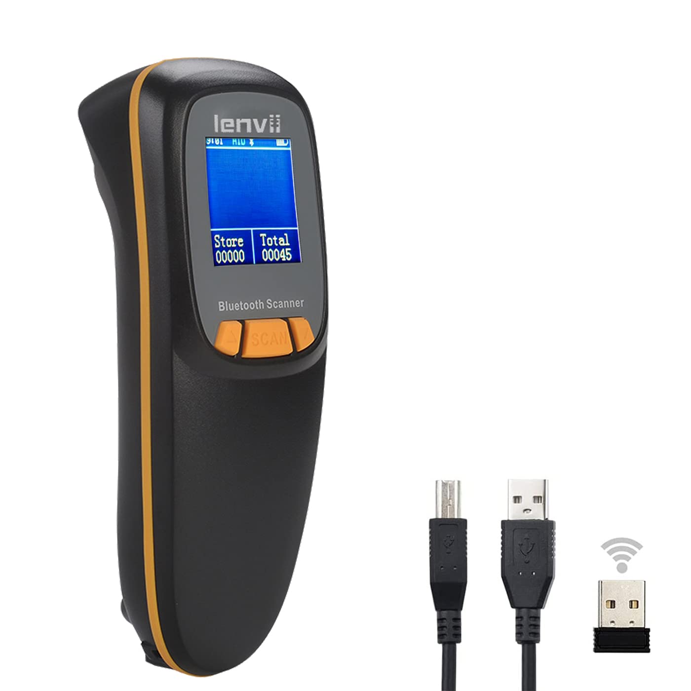 

LENVII R777 Сканер штрих-кодов Штрих-код USB Bluetooth Беспроводной QR-код Подходит для и Больше Сканер, Считыватель 1D/2D, Проводной/Беспроводной, Считыватель 2.4G, Библиотеки, чёрный