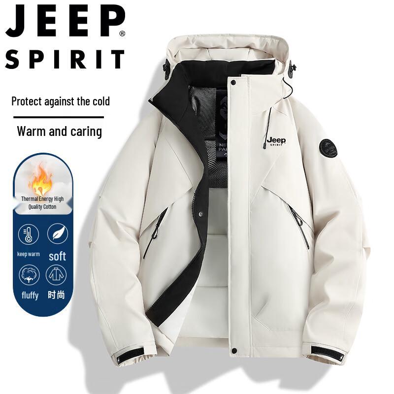 JEEP SPIRIT Men's Hooded Waterproof Winter Padded Jacket