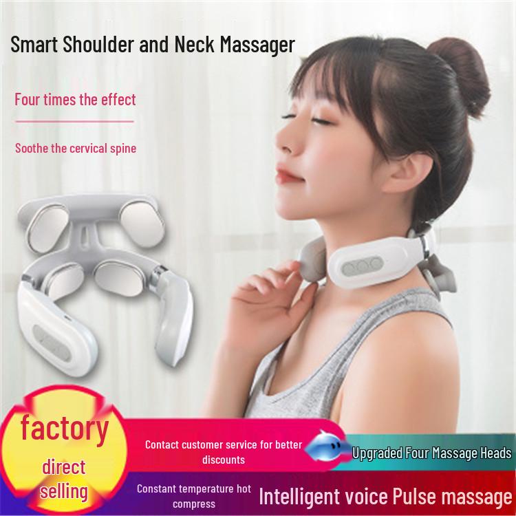 Smart Cervical Pulse Massager: Multi-Therapy Neck Protection & Rechargeable Device