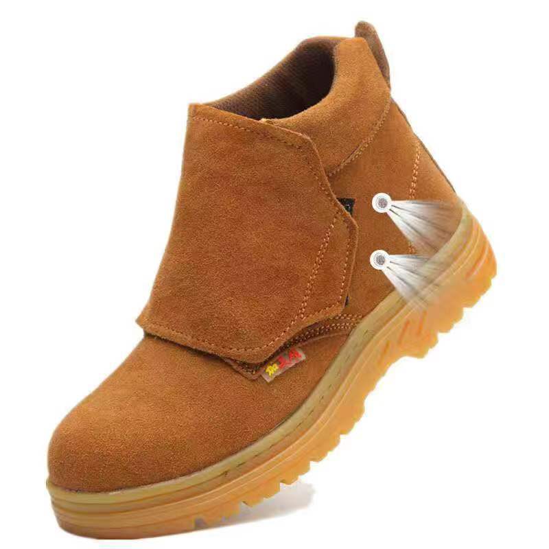 Steel Bag Head Anti-smashing and Anti-puncture Work Shoes Breathable High-top Anti-velvet Protective Labor Insurance Shoes