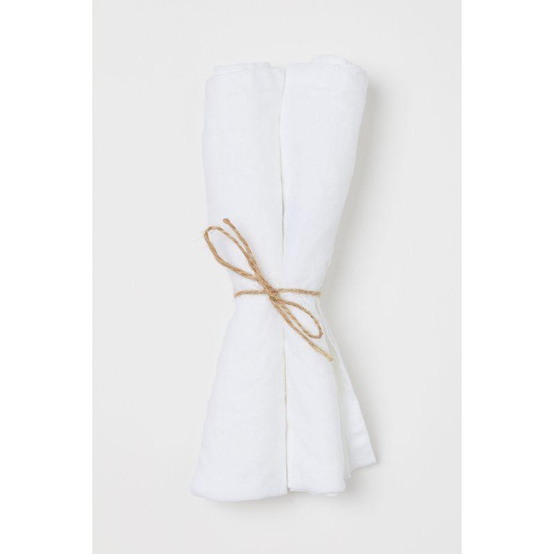 

Hmhome Предметы домашнего обихода Салфетка Скандинавская Простая Льняная Выстиранная Салфетка Упаковка 2 штуки 0902500 White