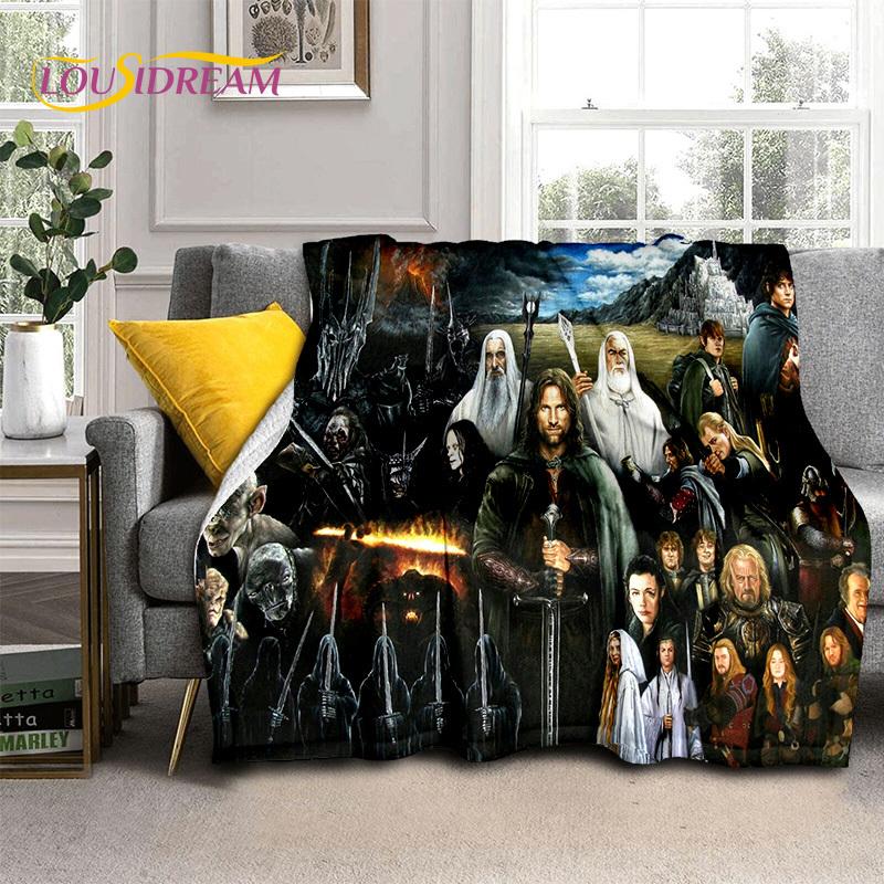 L-Lord of The Rings H-Hobbit Movie Soft Blankets,Keep Warm Throw Blanket Comfortable Blanket for Picnic Beds Sofa Home Bedroom