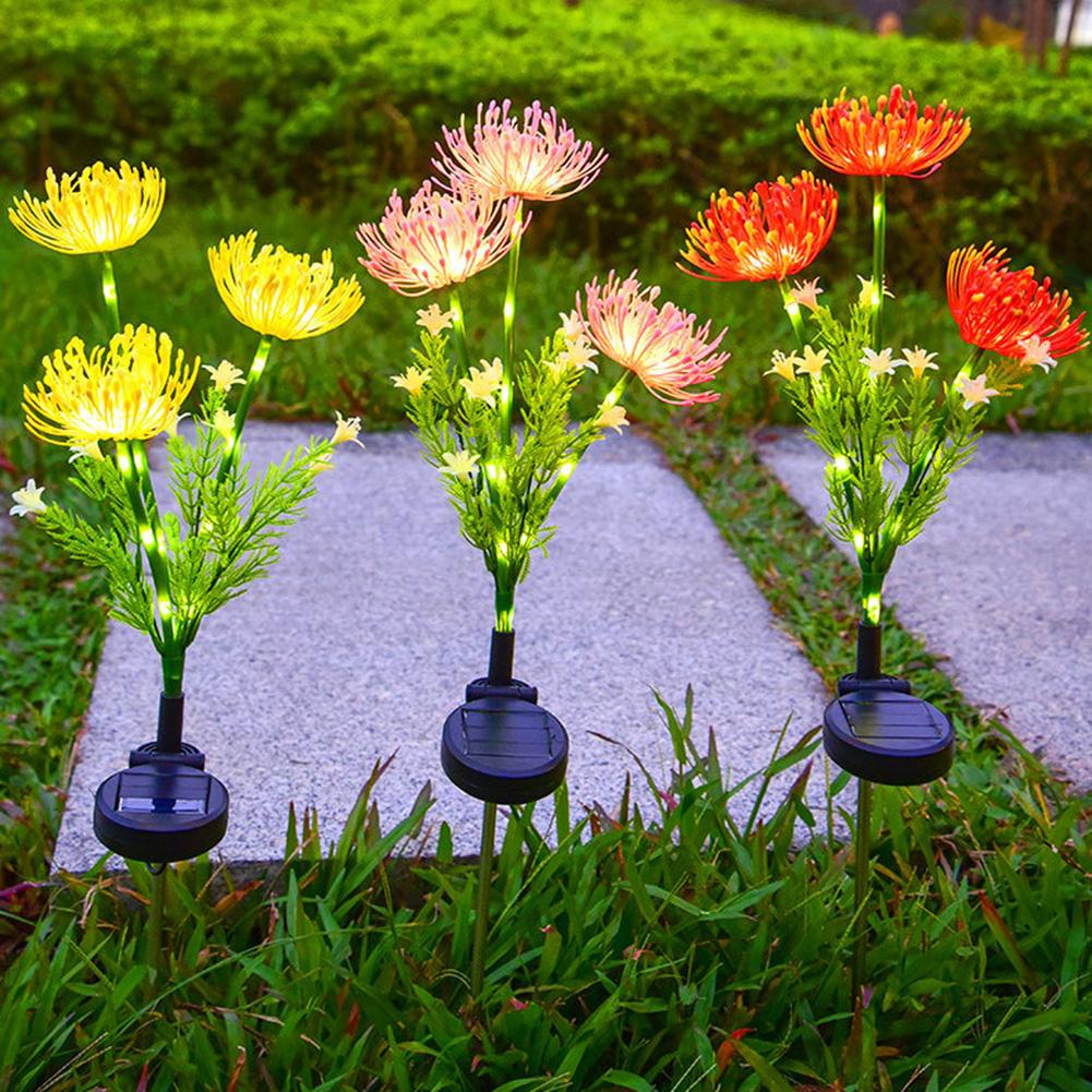 Garden Decoration Lawn Lamp IP65 Waterproof Simulated Flower Lights Outdoor Decorative Solar Garden Lights for Garden Yard Decor