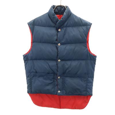 COMFY 80s Vintage Goose Down Vest M Navy Reversible Men's Used