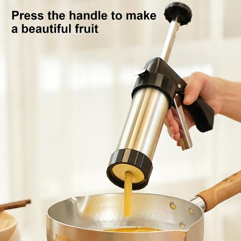 Stainless Steel Spanish Churro Maker Professional Cookie Press Cake Decorating Squeezing Tool Kitchen Accessories