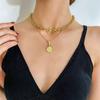 Metal Wind Women'S Temperament Necklace Jewelry Light Luxury Cold Wind Gold Collarbone Side Chain